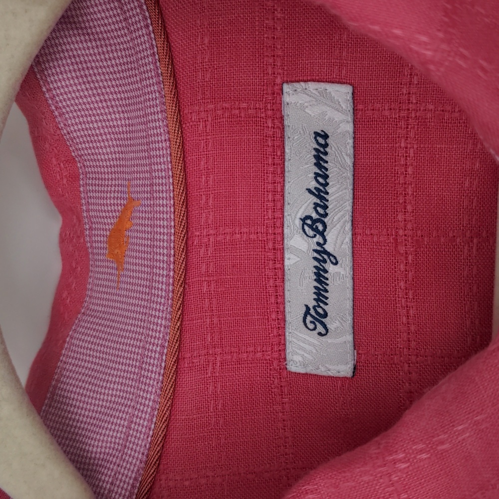 Tommy Bahama Men's Linen Pink‎ Shirt Size Extra Large Button Front Long Sleeve - Picture 5 of 14